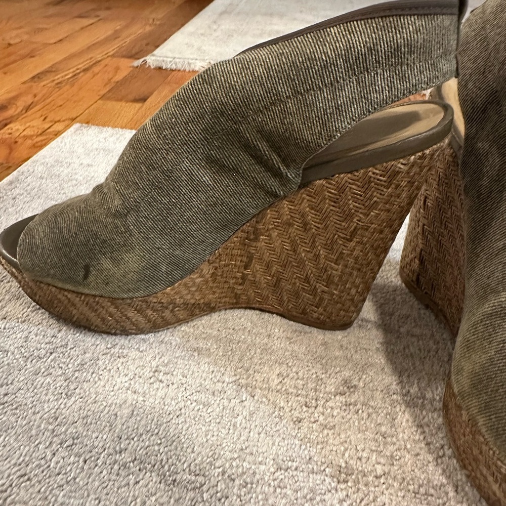 Green Jean Platform Stuart Weitzman - image 4